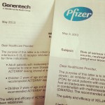 May must have been rheumatoid arthritis month. I got notifications from Pfizer and Genentech about two of their RA medications.