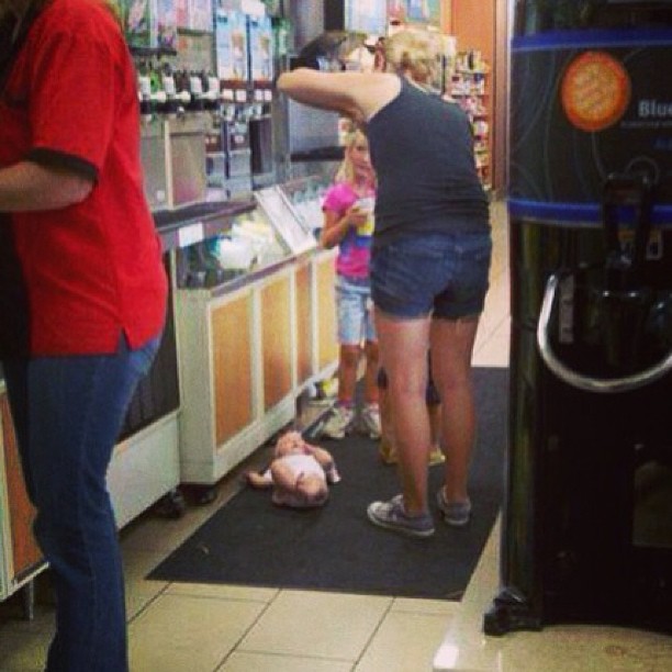 Because sometimes… You just gotta put that baby right on the floor and get a slurpee!!!