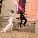 This is an awesome wedding photo.