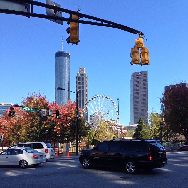 Not used to seeing this much fall color back at home. It's nice.